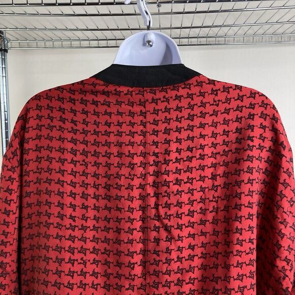 Vintage 80’s GoSilk Women's Long Black Red Check Jacket Size 3X Retro Slouchy - Picture 5 of 16